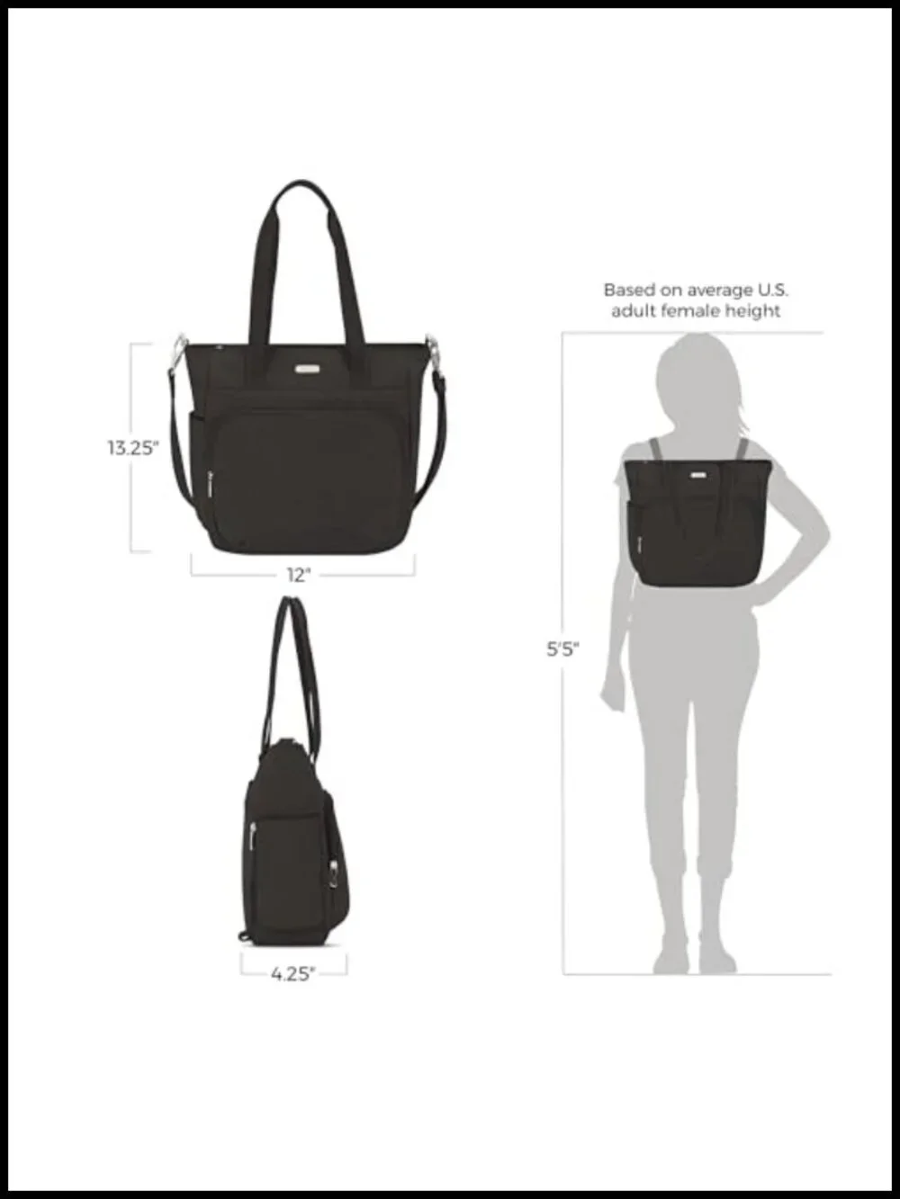 Anti-Theft Convertible Backpack Tote RFID Slash-Resistant Nylon